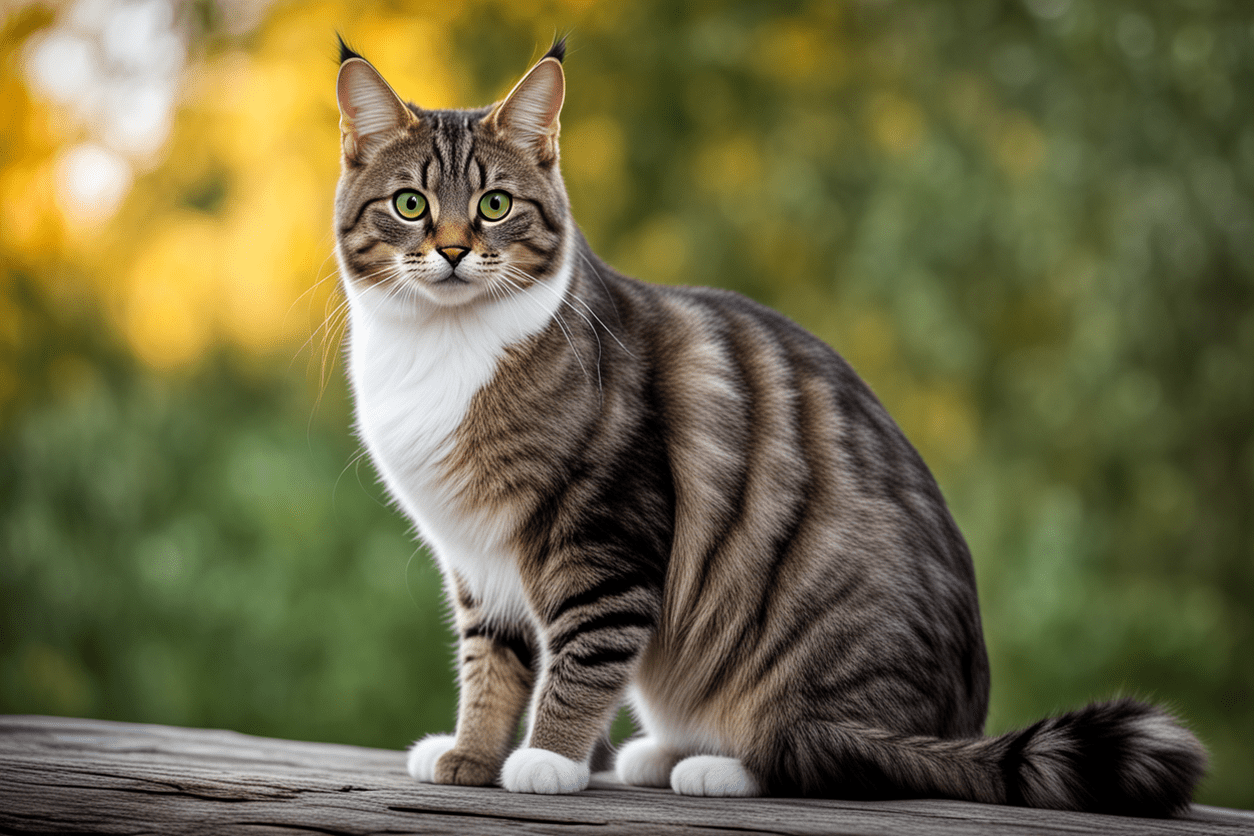 The American Bobtail cat is known for its distinctive short tail and wild appearance, capturing hearts worldwide.